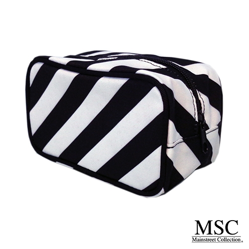 BW Striped cosmetic case