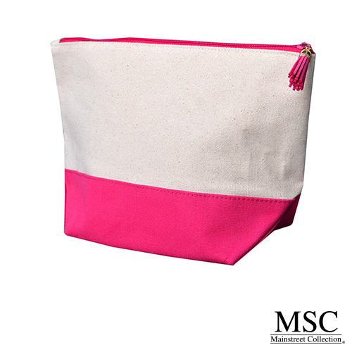 Pink Canvas Cosmetic case